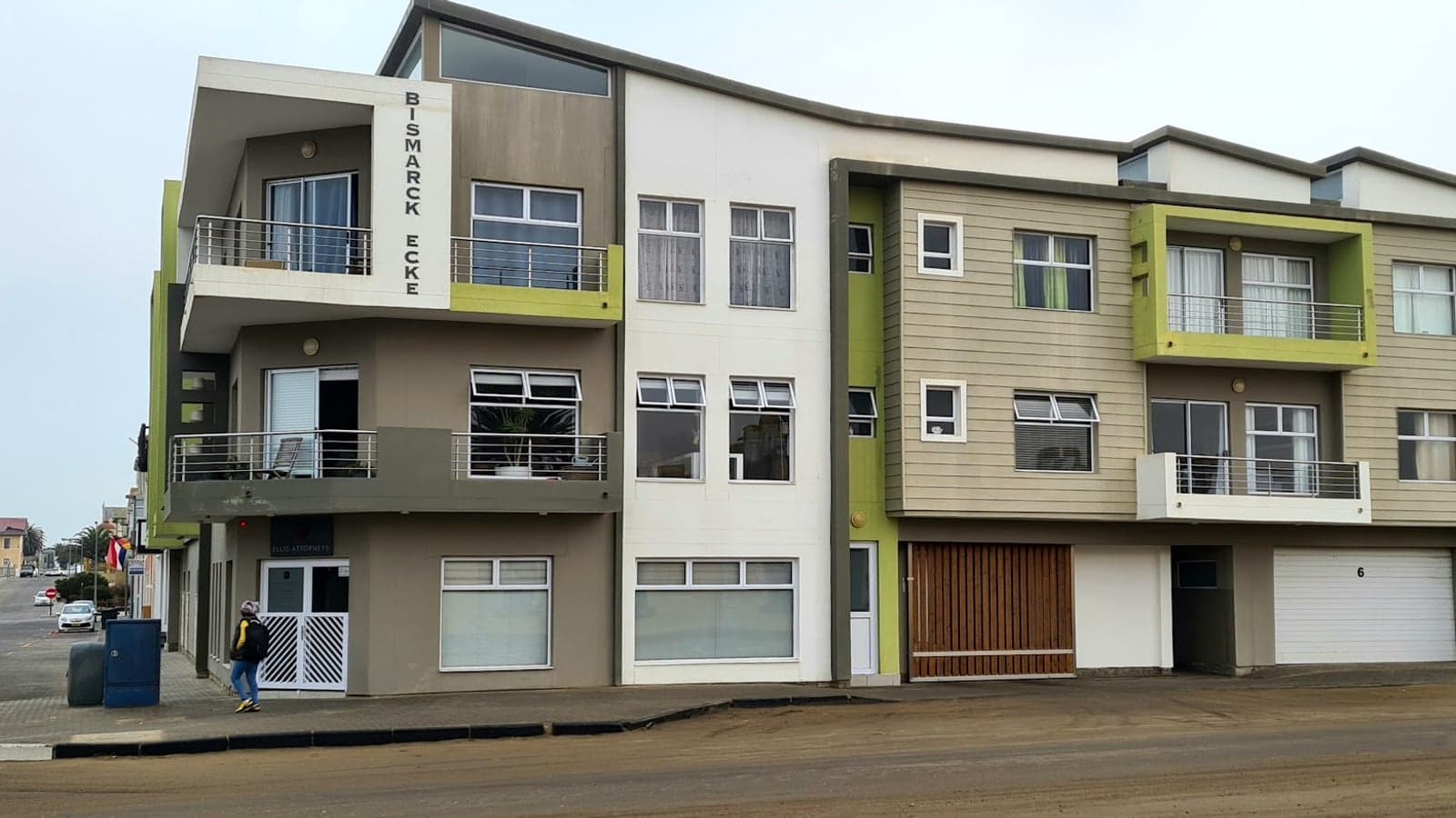 A self-catering apartment balcony at Bismarck 2, central Swakopmund