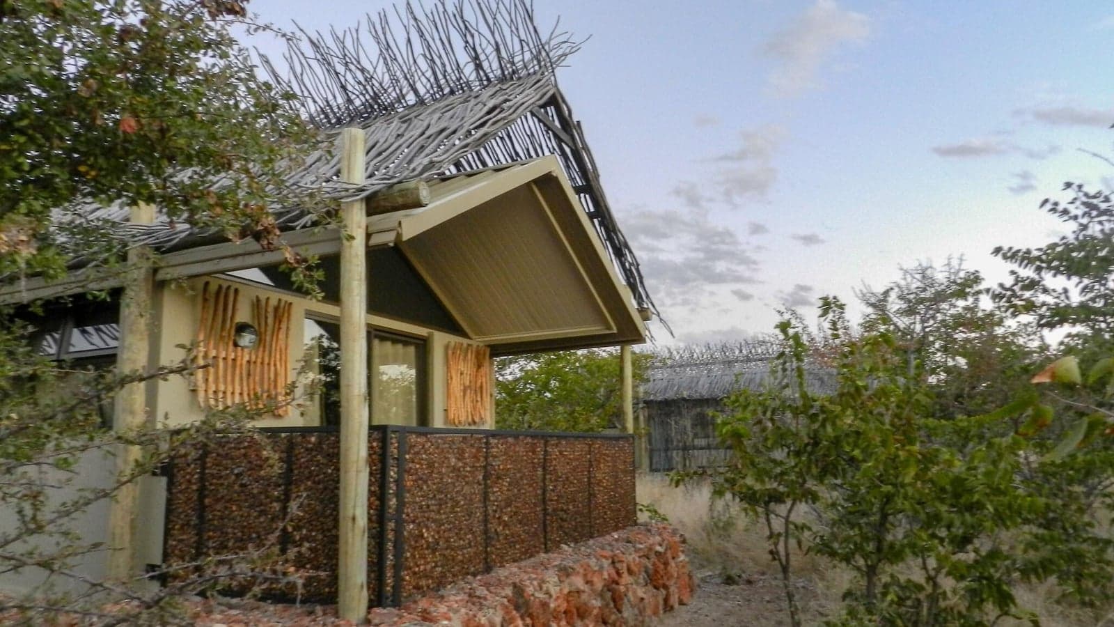 Thatched village-style bungalows at Etosha Village, near Andersson Gate