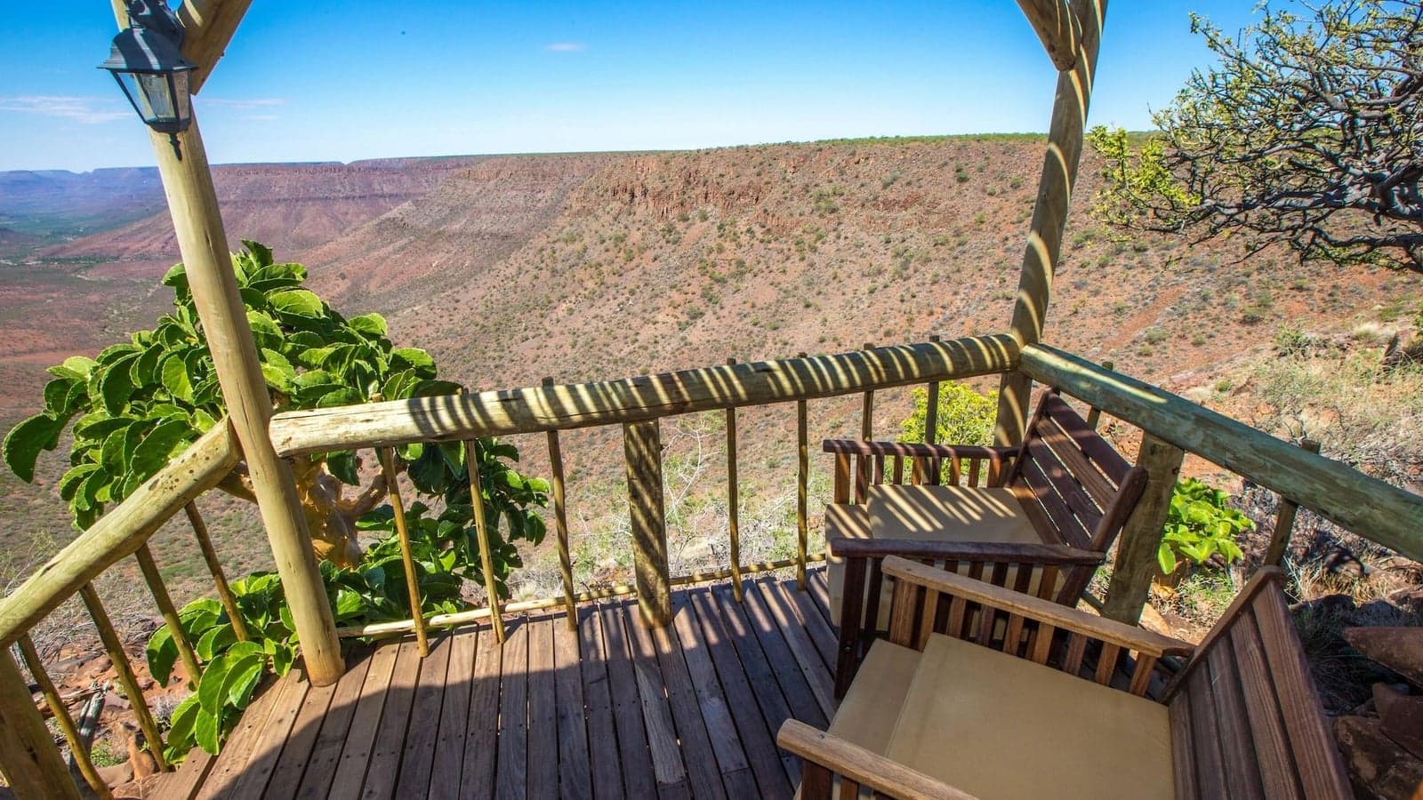 View over the valley from a room at Grootberg Lodge, Damaraland