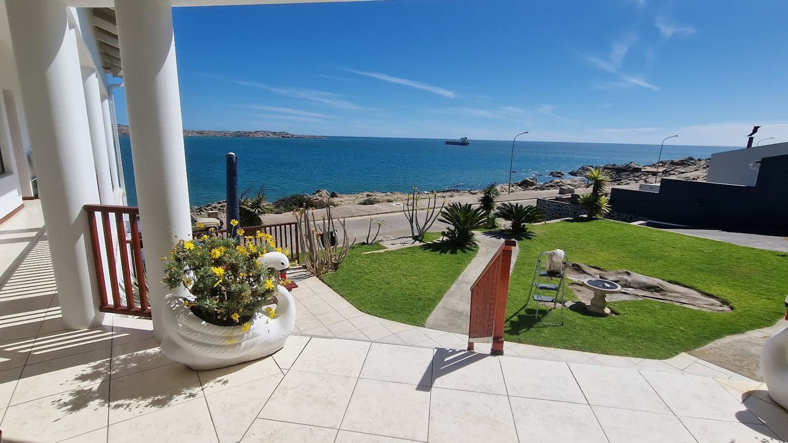 A guest room at Kairos Cottage in Lüderitz's colonial town centre